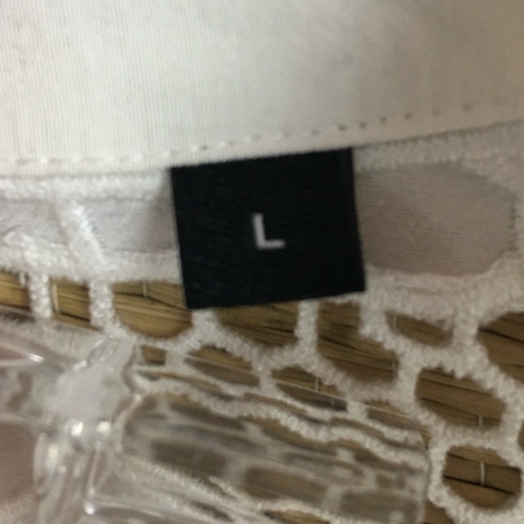 The Kooples Broderie Anglaise Button Down Shirt In White/Off White Size L - Picture 10 of 12